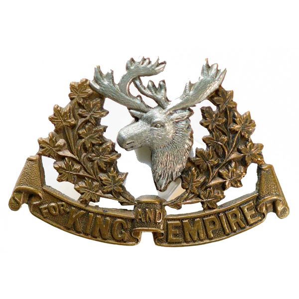 Militaria Insignia C.E.F. 16th Canadian Light Horse Officer's Cap Badge.