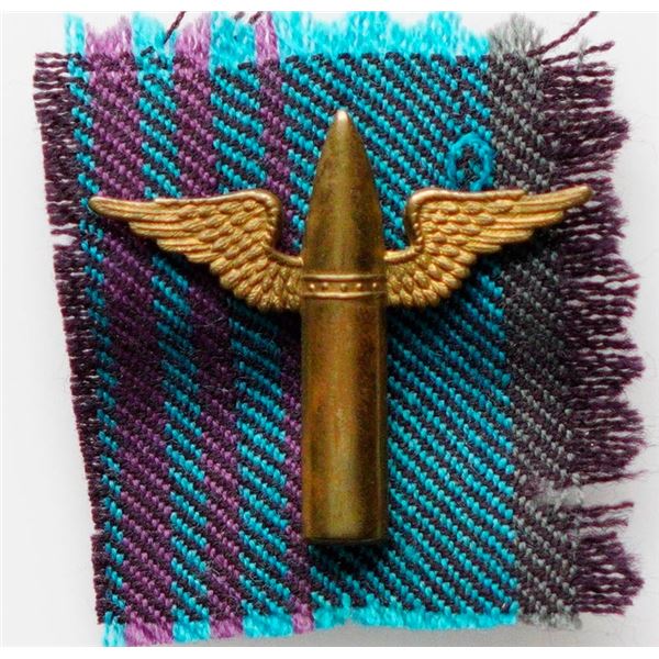 Militaria Insignia C.E.F. WW1;  RFC Brass Trade Badge Air Gunner.  See Pic.