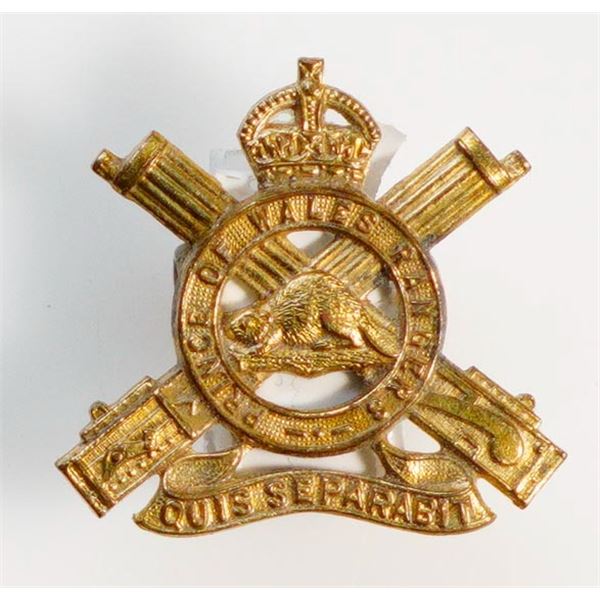 Militaria Insignia C.E.F. WW1; Prince of Wales Rangers Collar Badge (other Ranks).  See Pic.