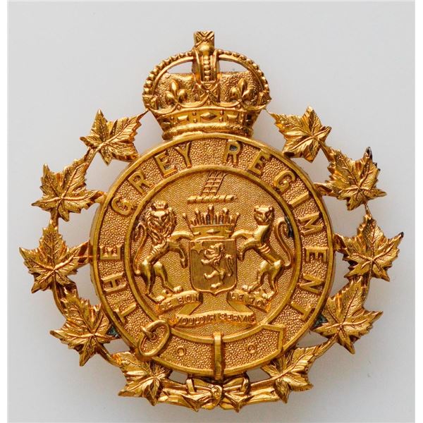 Militaria Insignia 1920-50;  The Grey Regiment Cap Badge.  See Pic