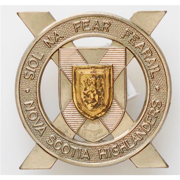 Militaria Insignia Post 1953;  Nova Scotia Highlanders Cap Badge.  See Pic.