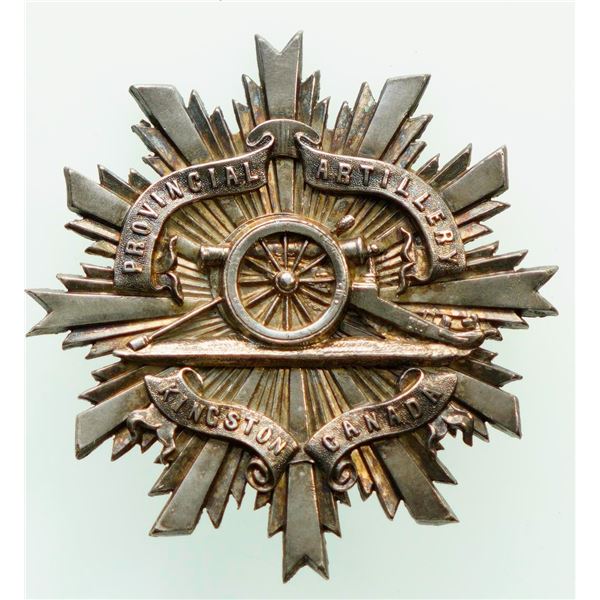 Militaria Insignia 1920-50;  Provincial Artillery Kingston Canada Helmet Badge.  70mm x 75mm.  See P