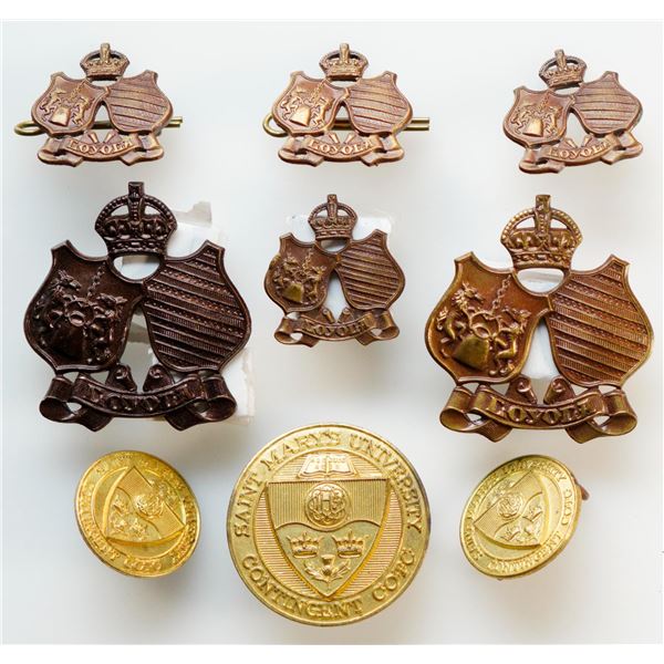 Militaria Insignia 1920-50;  COTC - Canadian Officer's Training Corps Loyola & St. Mary's College Ca