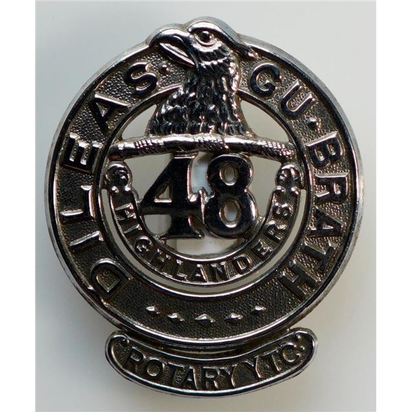 Militaria Insignia 1920-50;  48th Toronto Rotary Highlanders Cap Badge.