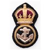 Image 1 : Militaria Insignia;  WW2 Royal Canadian Navy Petty Officer's Economy Pattern Visor Cap Insignia.  Se