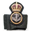 Image 1 : Militaria Insignia;  WW2 Royal Canadian Navy Petty Officer's Economy Pattern Visor Cap Insignia.  St