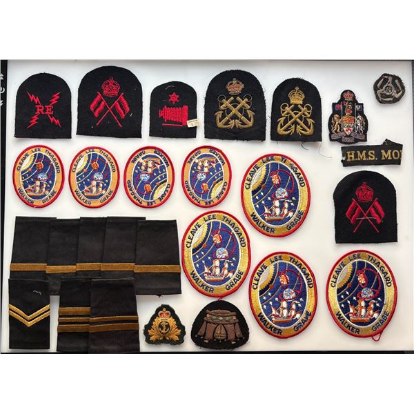 Militaria Insignia;  Canadian Post War Naval Cloth Trade Badges/Patches Lot of 100+ various badges.