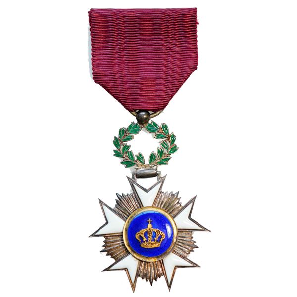 Militaria Order; Belgium - Order of the Crown. Commander Grade back badge.  Awarded to recognise ser