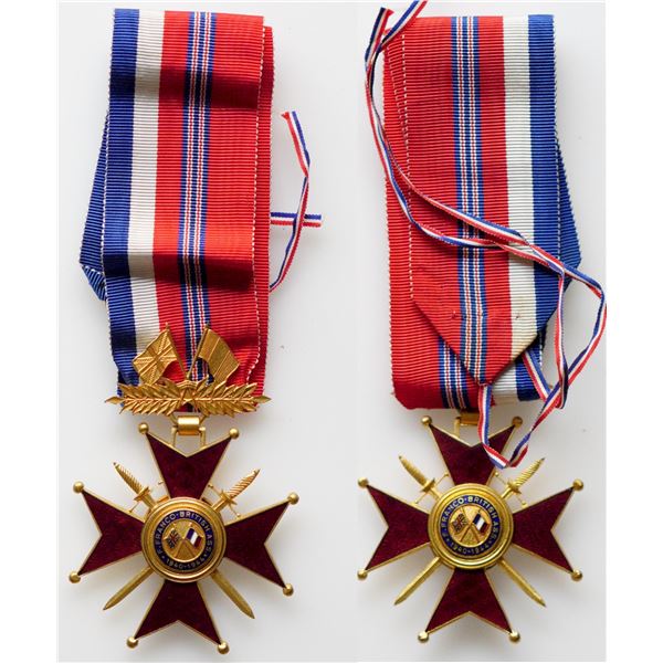 Medal;  The Franco-British Association Commanders Cross of Honour -  created in 1933 to promote clos