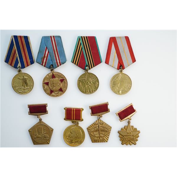 Militaria Medals;  Russian Medal lot includes various Anniversary issues for different victories For