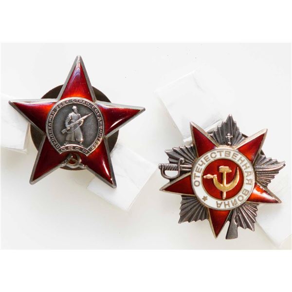 Militaria Medals; Russian Badge East Prussian Offensive Order of the Patriotic War 2nd Class w/#5345