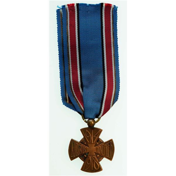 Militaria Medals; WW1 Netherlands Mobilization Cross 1914-1918 w/ribbon.