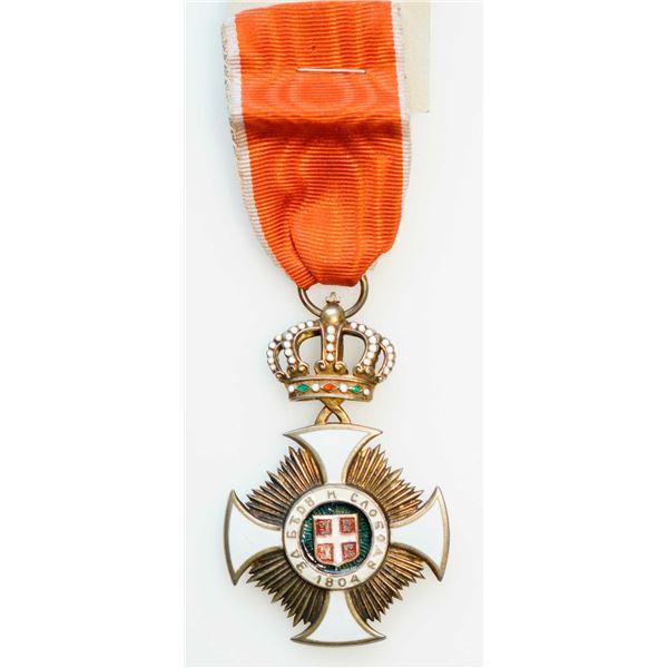Militaria Order;  Serbia - Order Of The Star Of Karageorge. III Class Knight.  Awarded for bravery o