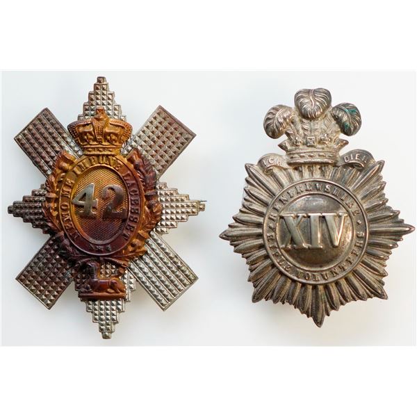 Militaria Insignia Pre WW1;  British 42nd Royal Highland Regiment Black Watch. 14th Renfrewshire Rif