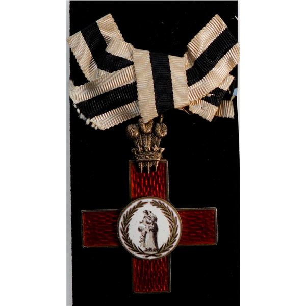 Medal; British Badge of the Order of the League of Mercy. 1899-1946.  It was awarded for at least 5 