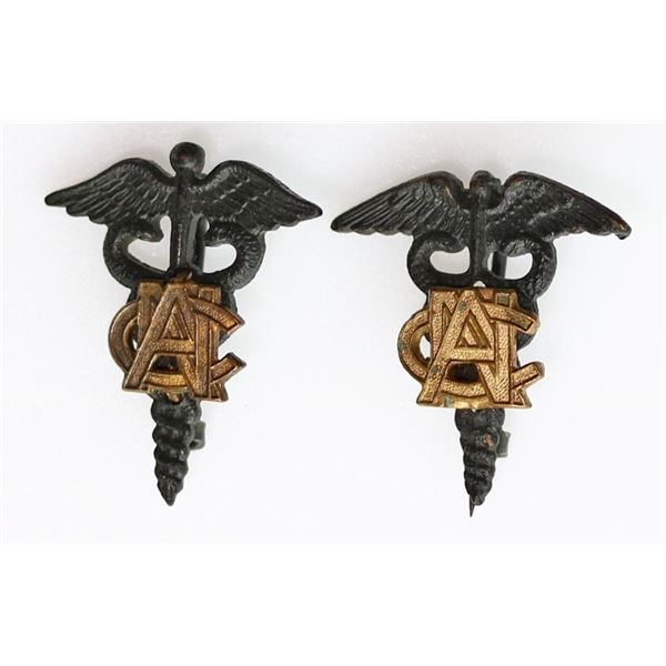 Militaria Insignia C.E.F. WW1;  US Amy Nurse Corp (ANC) Pin.  Lot of 2 pcs.