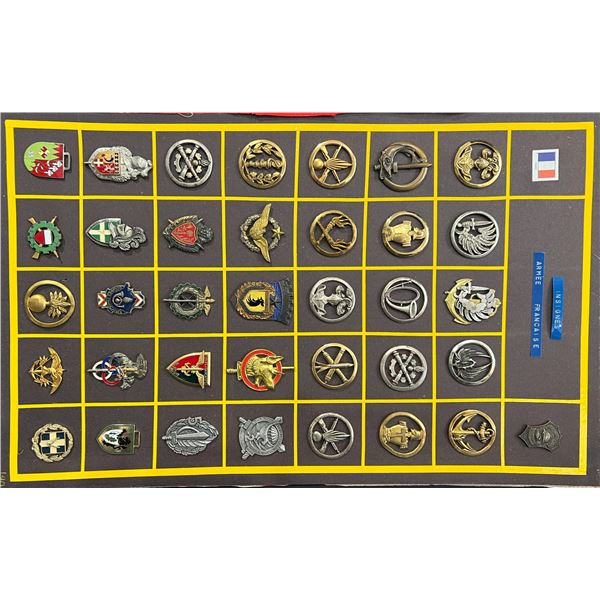 Militaria Insignia;  Collection of 36 various French badges mainly WWII related w/some exceptions.  