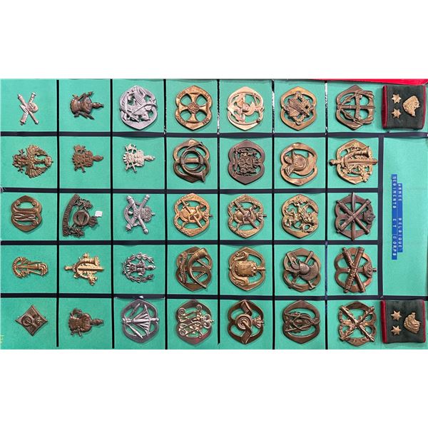 Militaria Insignia;  Collection of 32+ various Belgium Military badges mainly WWII related w/some ex
