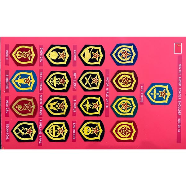 Militaria Insignia;  Collection of 17 various Russian Military Shoulder badges mainly WWII related w