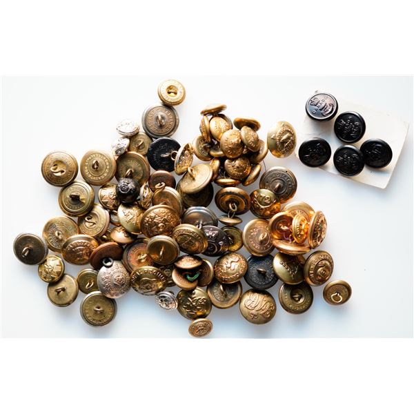 Militaria Buttons;  includes Royal Highlanders Buttons. Queen's Own Rifles. Prince Edward Island Reg