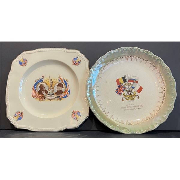 Vintage Trading Plates;  includes FOR RIGHT AND FREEDOM  plate compliments of the Ochre River Tradin