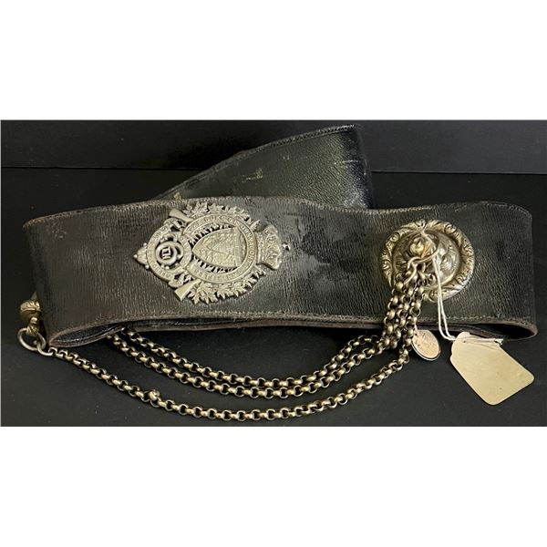 Militaria Dress;  Victorian Era Cross Belt The 6th Duke of Connaught's Rifles.