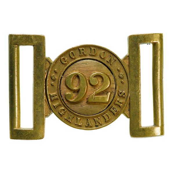 Militaria Dress;  92nd Gordon Highlanders Waist Belt buckle.