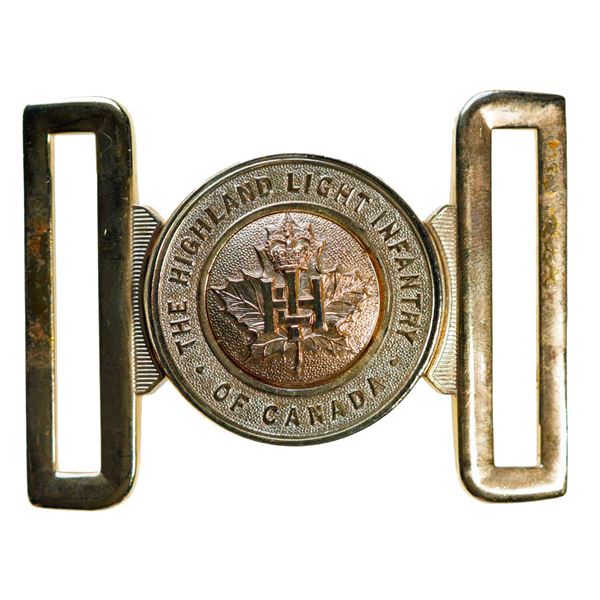 Militaria Dress;  The Highlanders Light Infantry Waist Belt buckle.