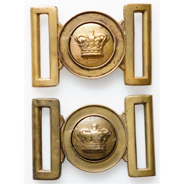 Militaria Belt Buckles;  Victorian Pre-WW1 Belt Buckle.  Lot of 2 issues.   See Pic.