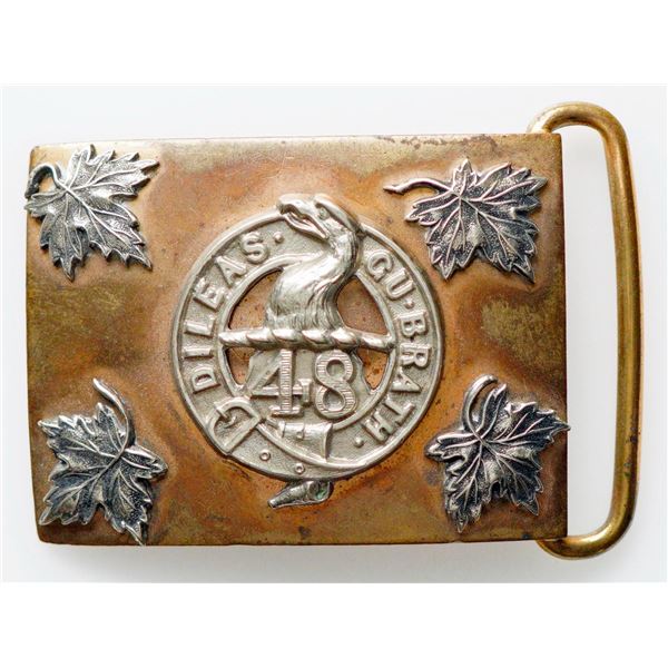 Militaria Belt Buckles;  48th Highlanders Shield Pattern Belt Buckle.  See Pic.