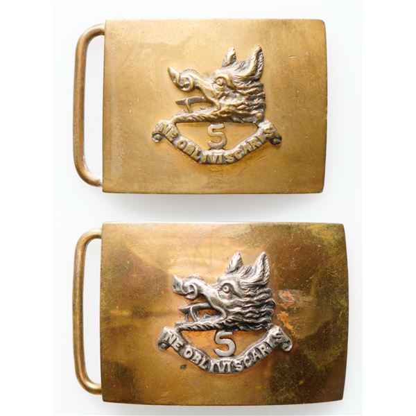 Militaria Belt Buckles;  Argyll and Sutherland Highlanders  Belt Buckles.  Lot of 2 pcs.  See Pic.