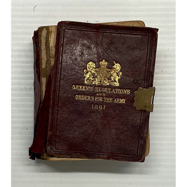 Militaria Literature; The Queen's Regulations and Orders for the Army 1881 .