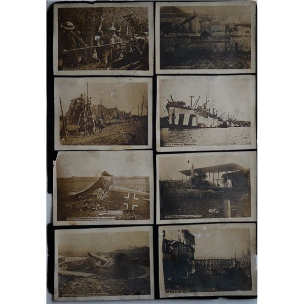 Militaria Photography;  Original World War 1 Black & White pictures.  Lot of 36 pictures pasted to o