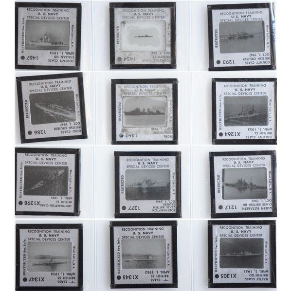 Militaria Photography;  US Navy Recognition Training slides from October 1947.  These were used for 
