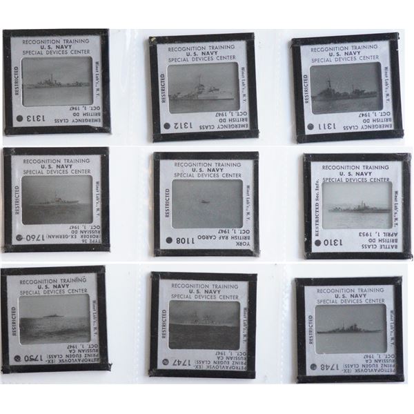 Militaria Photography;  US Navy Recognition Training slides from October 1947.  These were used for 