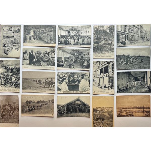 Militaria Vintage Postcards;  Intriguing lot of Black & White unused and personalised (hand written 