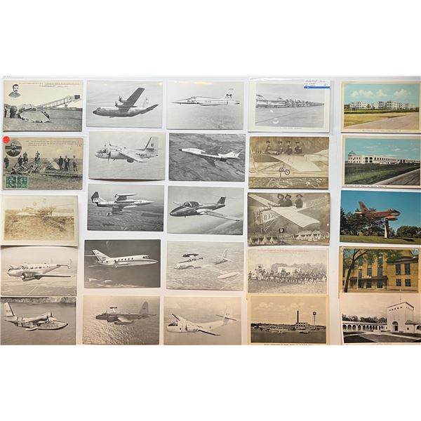 Military PostCards;  Lot of 35 Vintage Postcards depicting various Aircrafts 1908 to Modern era. Use