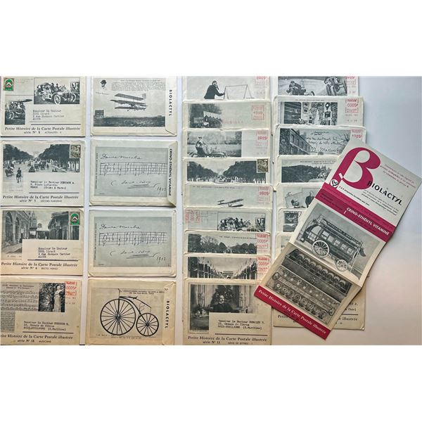Vintage Postcards;  Illustrated postcard series includes ''Petite Histoire de la Carte Postale Illus