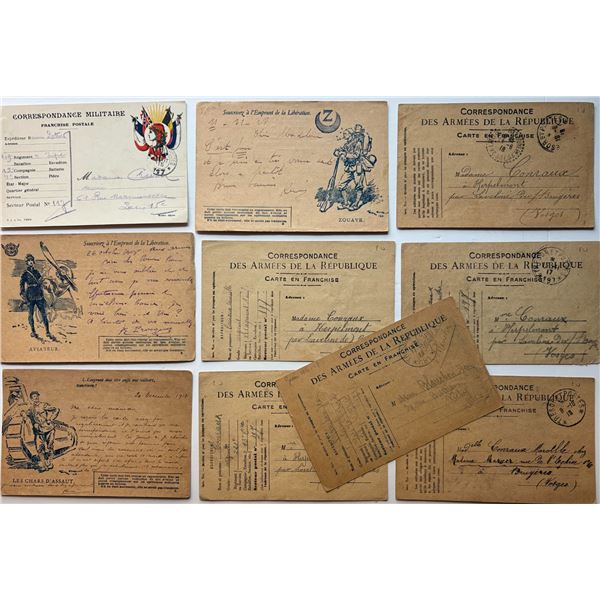 Vintage Postcards;  Lot 102 various WW1 Postcards displaying various War Monuments and more all Fren