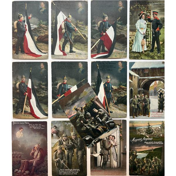 Vintage Postcards;  Lot 125+ various WW1 related Postcards.   Lot of used and unused issues.