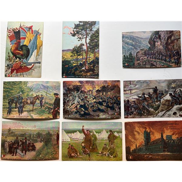 Vintage Postcards;  Lot 90+ various WW1 related Postcards.   Lot of used and unused issues.