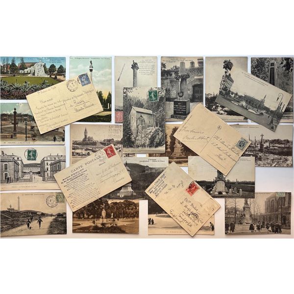 Vintage Postcards;  Lot 100+ various WW1 Postcards with a nice  mix of coloured. B&W issues all used