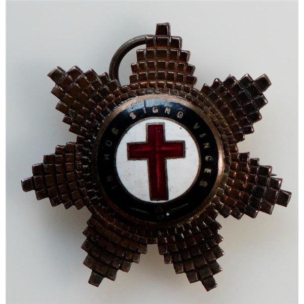 Masonic Knight's Templar 'In Hoc Signo Vinces' Badge.