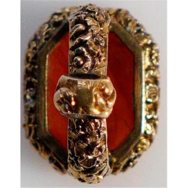 Vintage Victorian Gold Large Fob Seal.  14kt Gold. 18.5 grs including stone.
