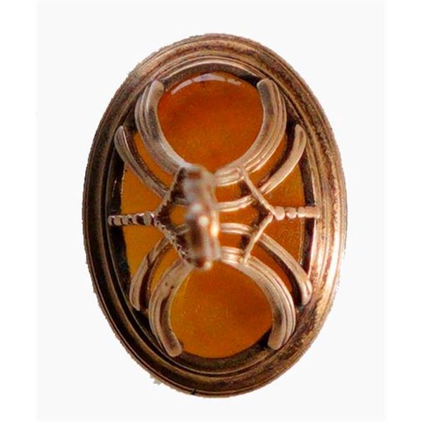 Vintage Victorian Gold Large Fob Seal.  9kt Gold. 11.5 grs including stone.