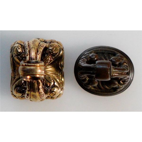 Vintage Victorian Gold Large Fob Seal.  Lot of 2 medium to small size issues.
