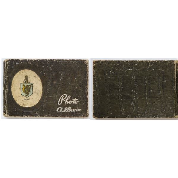 Vintage Photo Album;  Miniature 1800's photo album holding 13 different personal portraits.  No name