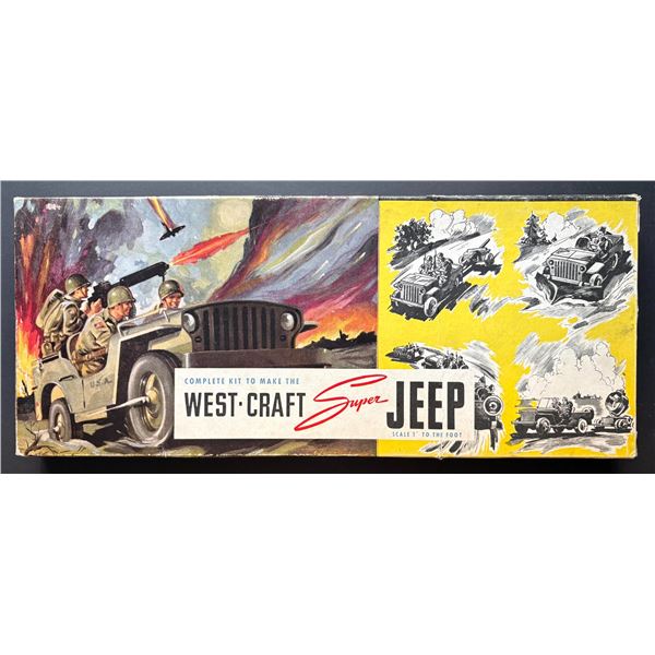 Vintage Model Toy - The Complete Kit to Make The West-Craft Super Jeep Scale 1'' To The Foot.  Box i