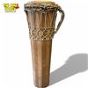 Image 1 : Vintage Handmade Ashiko Drum 28-inch Wood Body with Hide Head West African Origin