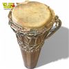 Image 2 : Vintage Handmade Ashiko Drum 28-inch Wood Body with Hide Head West African Origin